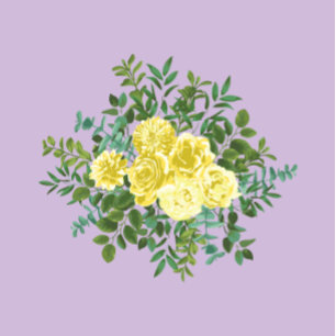 Convites Casamento Floral Amarelo-Lilac Roxo-Rosa