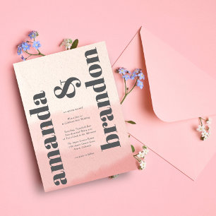 Etiqueta Para Presente Casamento Mínimo De Blush Bloom Bold Script Obriga
