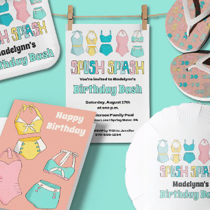 Convites Vintage Bathing Suits Swimfatos Piscina