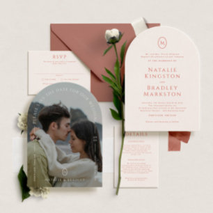 Cartão RSVP de Casamento de Paisagem Formal Kingst