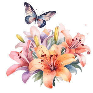 Convites Elegante Design Floral e de Borboleta Fofo