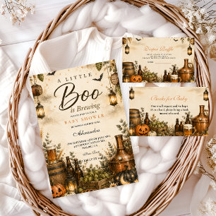 Cartão De Informações Elegante Pequeno Boo Está Fazendo Chamada de Frald