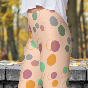 Legging Padrão de bolhas amarelas borbulhantes