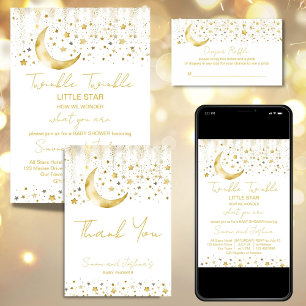 Cartão De Agradecimento Chá de fraldas de estrela giratória