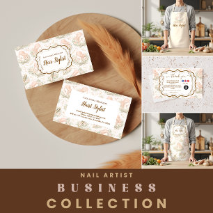 Cartão De Visita Cabelereiro Botânico Vintage