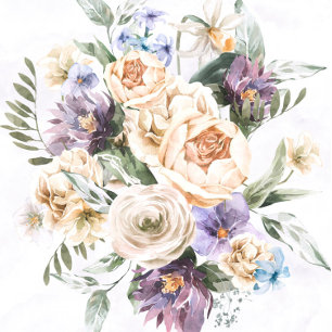 Púrpura Flores-selvagens Convite para Chá de casam