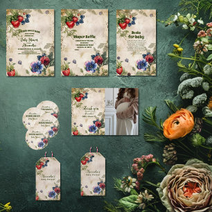 Adesivo Vintage Berry Sweet Wild Berries Chá de fraldas