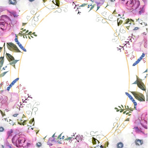 Convites Púrpura Aquarela Casais Dourados de pedras