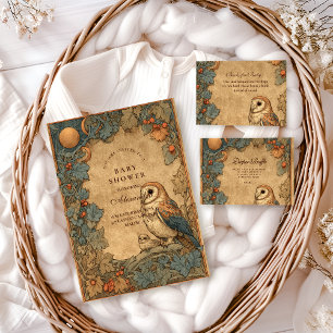 Guardanapo De Papel Chá de Bebê Coruja da Floresta Vintage