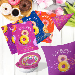Chapéu De Festa Rosa Bonita Com Rosquinha Colorida