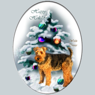 Cartão De Festividades Welsh Terrier Christmas Gifts