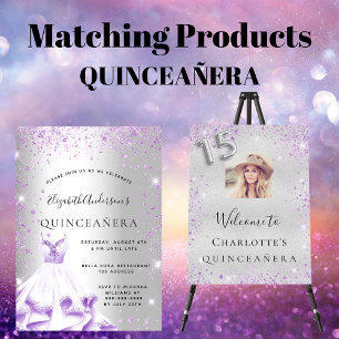 Orçamento Quinceanera prateada com brilho