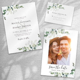 Convites Eucalyptus Greenery Wedding