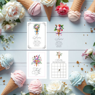 Cartão De Agradecimento Ela foi esfregada no Chá de panela Sorvete