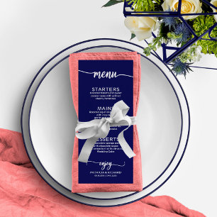 Convites Cronograma do Casamento Azul do marinho da Ordem d