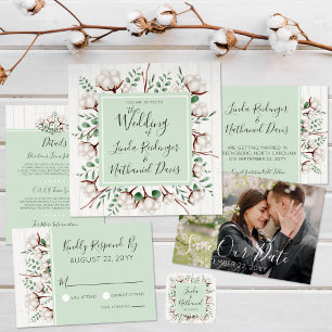 Convites Salve A Data Rustic Southern Cotton Foto De Casame