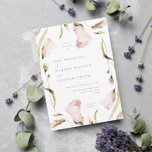 Flyer Casamento Preto Pampas Boho Wildflower