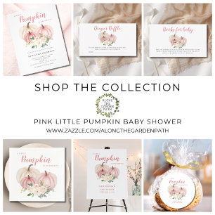 Um Pequeno Convite De Chá de fraldas Rosa De Pumpk