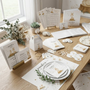 Cartão De Informações Chá de fraldas de coelho Nova Fralda Raffle