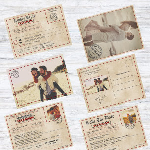 Convites Foto Personalizada Casamento Antigo Vintage 