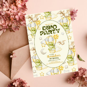 Convites Chá de fraldas do Tema do Dinossauro