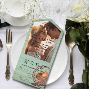 Convites Turquesa russa País Ocidental Boots Hat