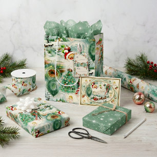 Papel De Presente Estrelas Nostálgicas do Kitschmas