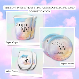 Reserve A Data Ela está na Nuvem Nove Pastel Bridal e Chá de fral