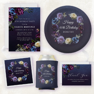 Cartões de agradecimentos aniversário de 40 anos d