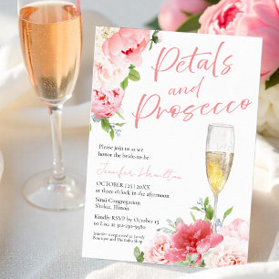 Convites Pétalas e Prosecco   Chá de panela de Aquarela