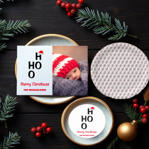 Porta-copo De Papel Quadrado Ho Ho Ho: Feliz Natal