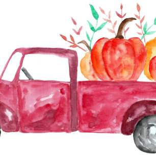 Flyer Pequeno Chá de fraldas de Abóbora Bingo Red Truck 