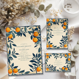 Convites Casamento de Lemon Vibrant, Grécia do Mediterrâneo