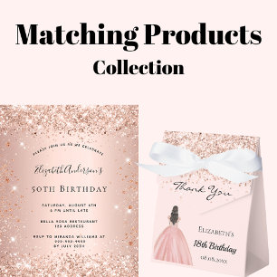 Baralho monograma de poeira festa de aniversário de ouro-r