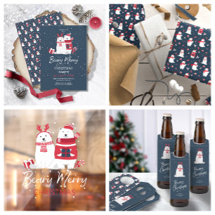 Convites Modelo de Foto de Hugs de Urso Polar ID851