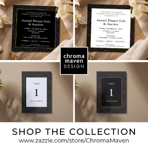 Convites Janto Corporativo Dourado Elegante