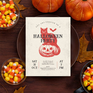 Adesivo Vintage Spookkin Pumpkin Cat e Bat Halloween