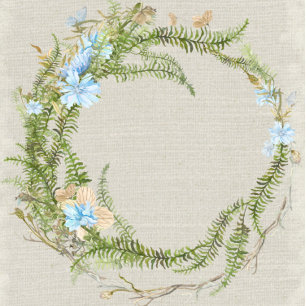 Convites Rustic Summer Fern Wreath Wreath Casamento Invita