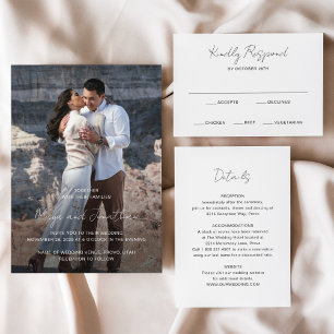 Convites Maya Simple Photo Modern Wedding