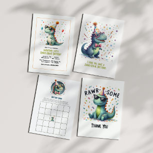 Convites Festa de aniversário do dinossauro