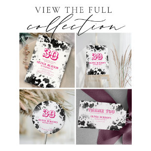 Papel De Presente Impressão de Vaca Russa Chic Preta e Branca