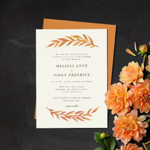 Cartão De Informações Placa RSVP Online do Conjunto de Casamentos outono