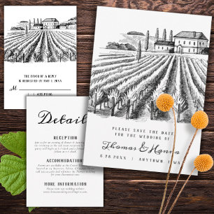 Reserve A Data Vineyard Winery Theme Wedding Save The Date