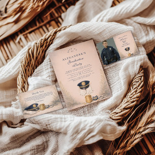 Cartão RSVP Cerimônia de Formatura Clássica da Força Policial