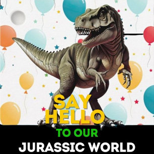 Papel De Presente Balão do Partido Dinossauro