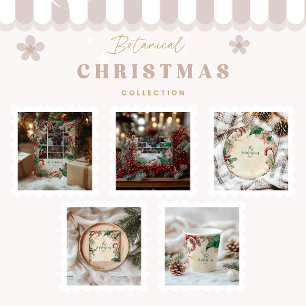 Cartão De Festividades Festa de Natal de Cane Rustic Candy