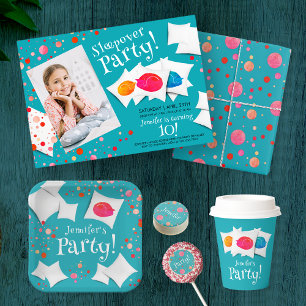 Convites Cats Sleeping Cats Sleepover Party