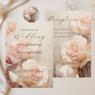 Adesivo Casamento Elegante de Rosas de Verão