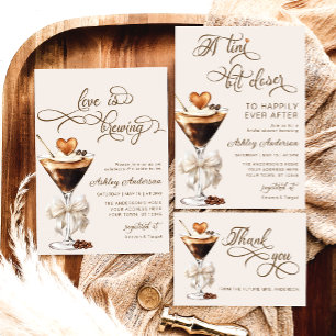 Cartão De Agradecimento Amor é Criar Chá de panela Espresso Martini