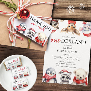 Cartão De Agradecimento Animais primeiros aniversarios da Holanda do inver